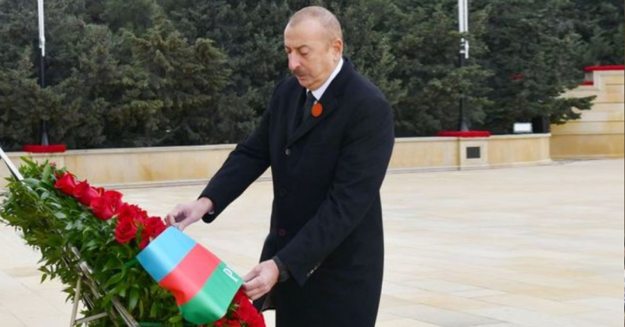 گرامیداشت سالگرد «ژانویه سیاه» در آذربایجان توسط «پرزیدنت علی‌اف و سفیران سایر کشورها» - تصویر