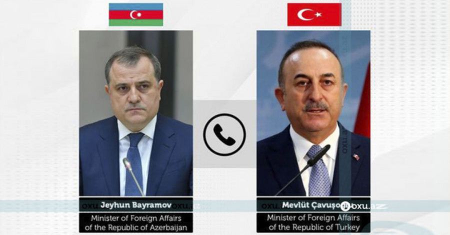 گفت‌وگوی تلفنی وزرای خارجه آذربایجان و ترکیه