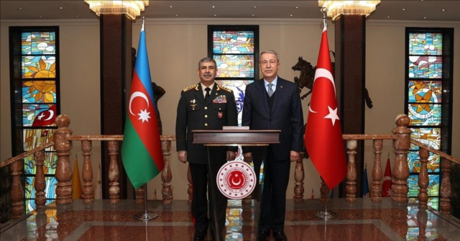 دیدار رسمی وزرای دفاع آذربایجان و ترکیه - ویدئو