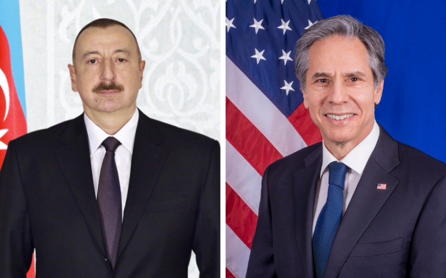 گفتگوی تلفنی رئیس جمهور آذربایجان با وزیر خارجه آمریکا