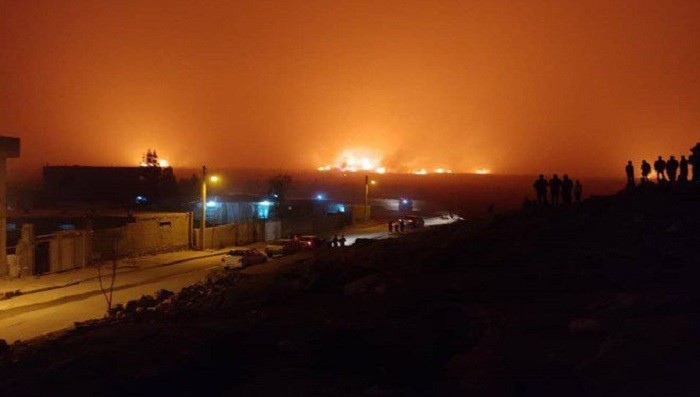 آتش سوزی گسترده در تالاب بین المللی داش دورگه نقده + فیلم