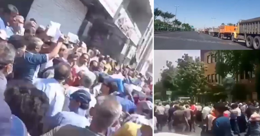 تجمع اعتراضی بازنشستگان تامین اجتماعی در شهرهای آذربایجان‌جنوبی و اعتصاب کامیون‌داران - ویدئو
