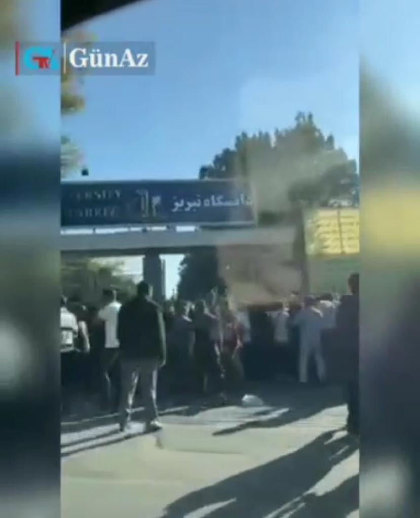 محاصره دانشجویان دانشگاه تبریز توسط نیروهای سرکوبگر + ویدئو