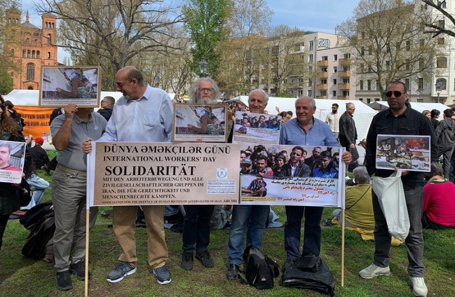 گزارش شرکت فعالین حقوق بشر آذربایجان ارک در مراسم روزجهانی کارگر در برلین