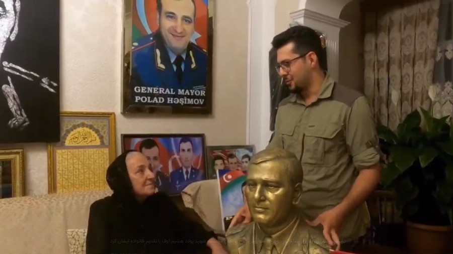 Təbrizli öyrənci general Polad Həşimovun anası ilə görüşüb-VİDEO