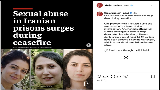 Tramp İran həbsxanalarında qadınlara qarşı seksual zorakılıq hesabatını paylaşdı