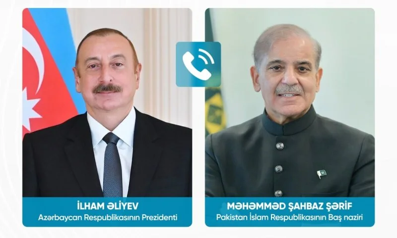 Prezident İlham Əliyev Şahbaz Şəriflə telefon danışığı aparıb