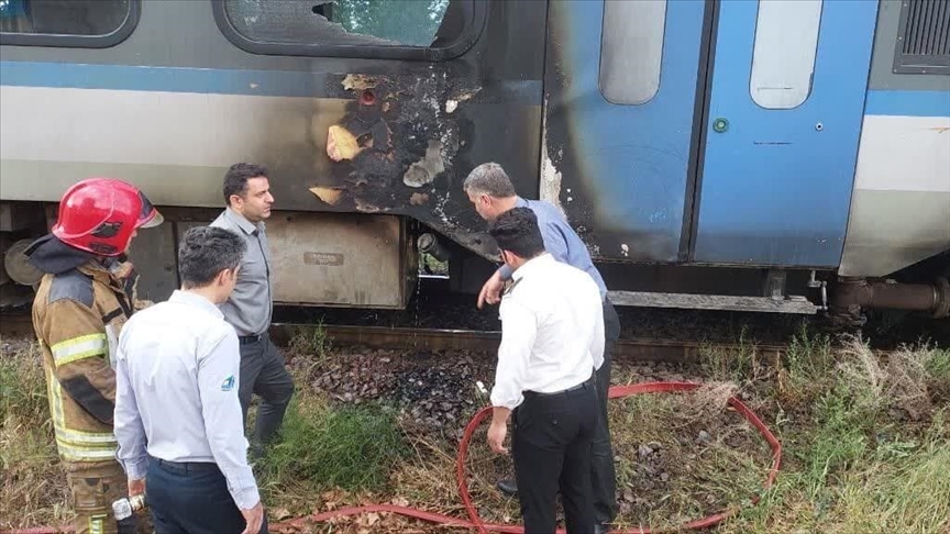 آتش‌سوزی قطار در تهران