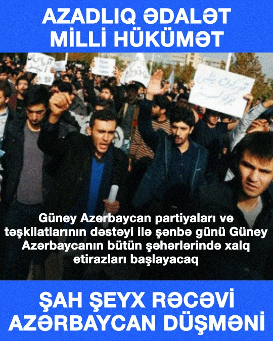 Güney Azərbaycanın milli-siyasi təşkilatlarının etirazlarla bağlı dəstək Bəyanatı
