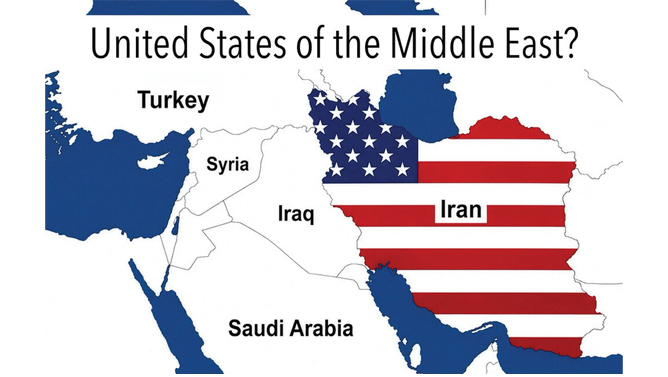 ترامپ ایران را با پرچم آمریکا به اشتراک گذاشت