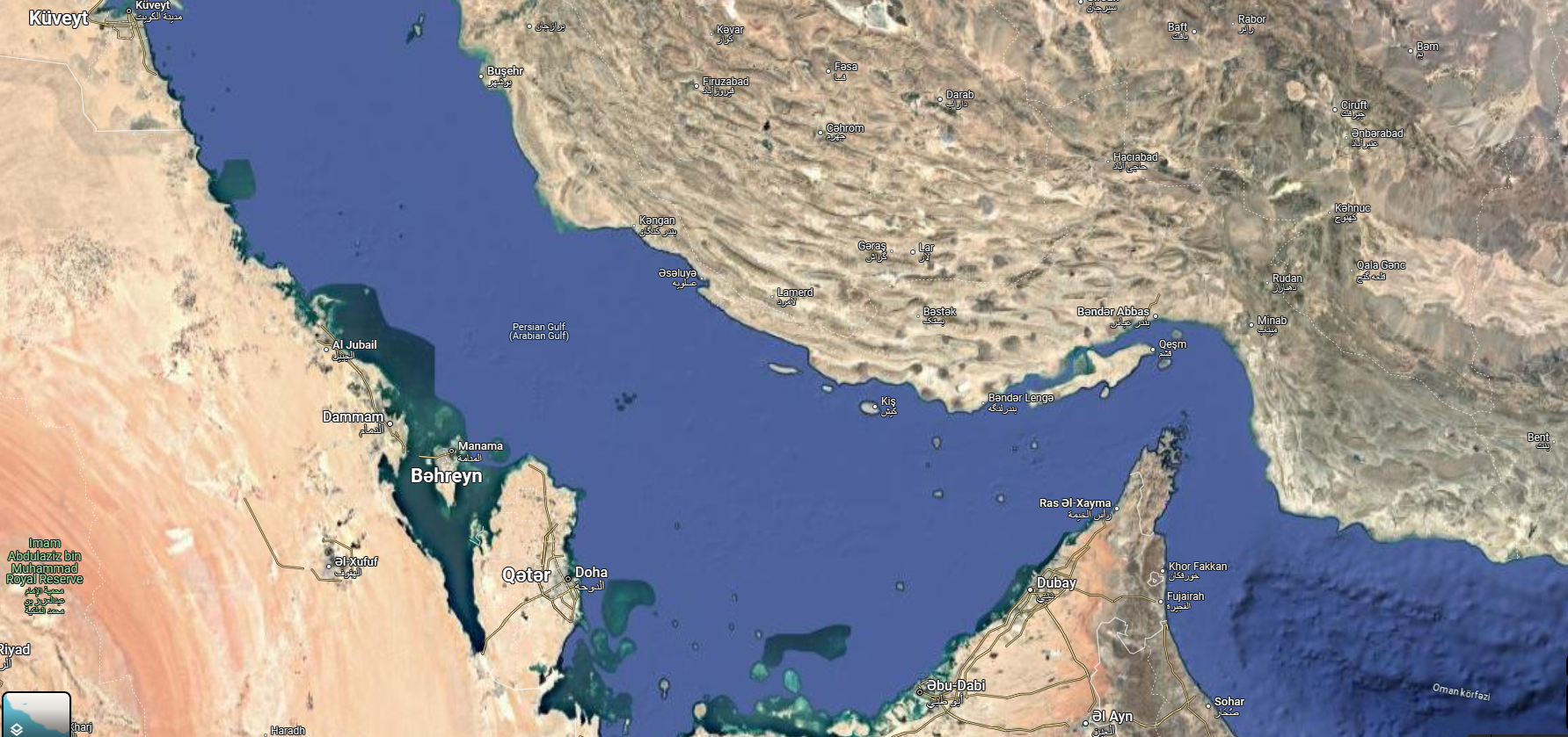"Google Maps" xəritəyə "Ərəb Körfəzi" adını əlavə etdi