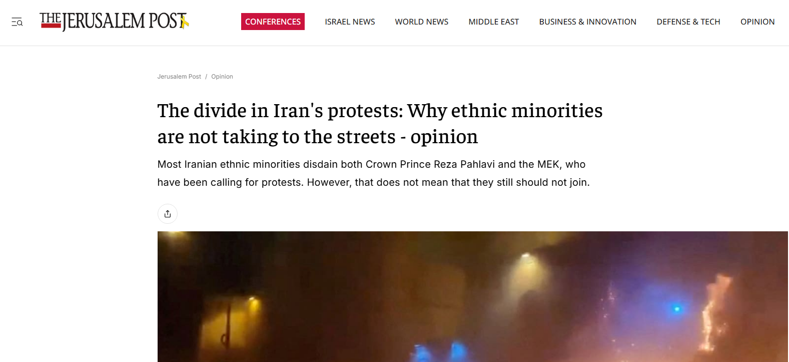 İsrailin "The Jerusalem Post" qəzeti: İrandakı etnik qruplar niyə küçələrə çıxmır?