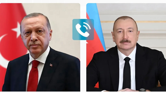 اردوغان و علی‌اف درباره روابط دوجانبه و مسائل منطقه‌ای و جهانی گفت‌وگو کردند