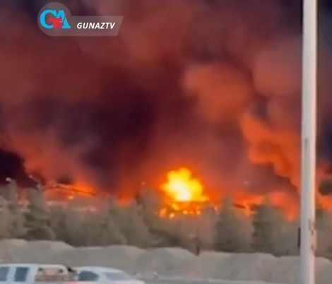 Tehran-Kərəc magistral yolunda yerləşən SEPAH silah anbarı vurulub - VİDEO