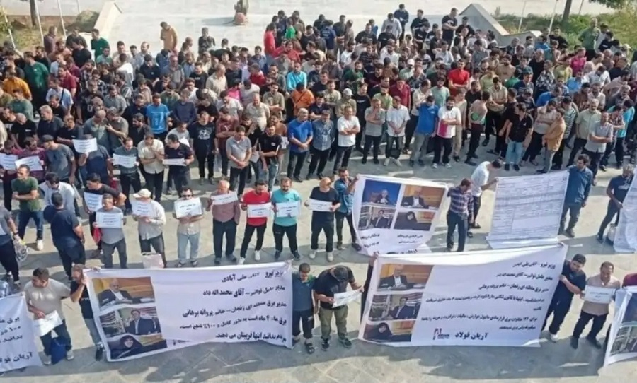 تجمع اعتراضی کارکنان فولاد قزوین؛ پنج ماه توقف تولید در سایه قطعی برق