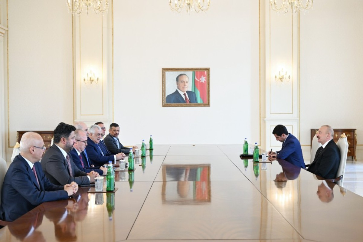Prezident İlham Əliyev Türkiyə Böyük Millət Məclisinin sədrini qəbul edib
