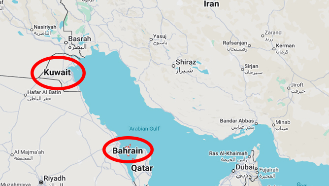 ایران به بحرین و کویت حمله کرد