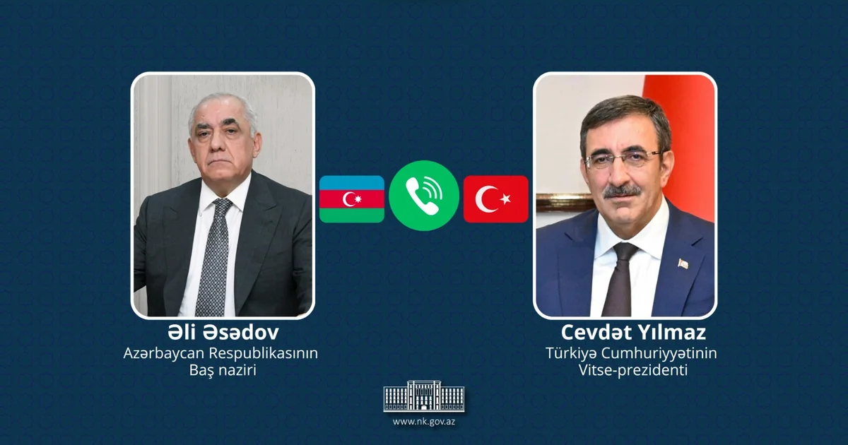 Əli Əsədovla Cevdet Yılmaz İranın dron hücumlarını müzakirə edib