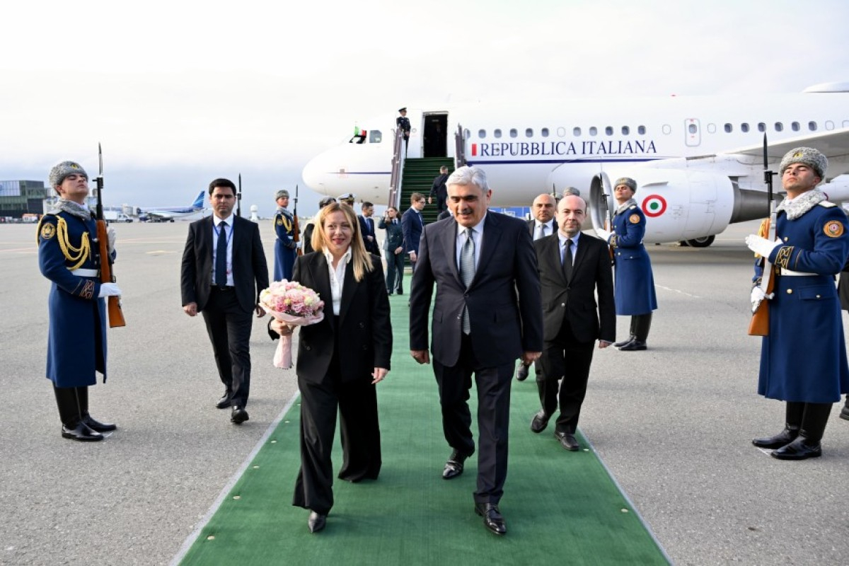 İtaliyanın Baş naziri Corcia Meloni Azərbaycana səfərə gəlib