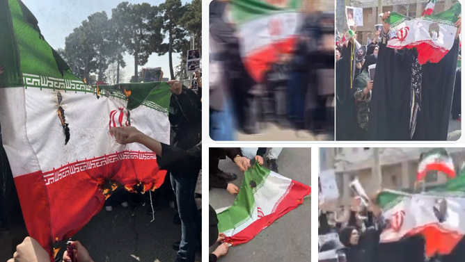 آتش زدن پرچم ایران در یکی از دانشگاه‌های تهران؛ اعتراضات وارد فاز جدید شد