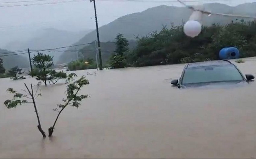Cənubi Koreyada güclü yağışlar 7 nəfərin həyatına son qoyub