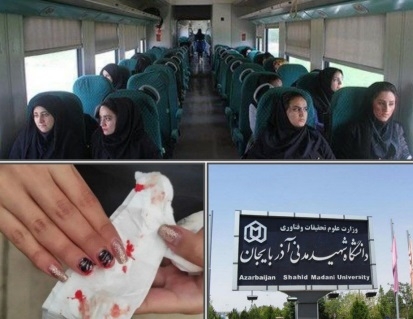 تلاش مسئولان دانشگاه شهید مدنی آذربایجان به تفکیک جنسیتی در داخل قطار این دانشگاه
