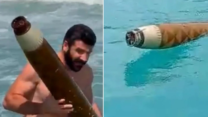 Müharibə silahlarının hissələri Türkiyə sahillərinə çıxıb (Video)