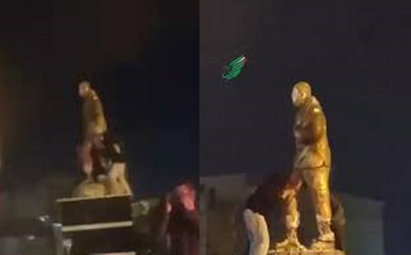 Süleymaninin heykəli dağıdıldı