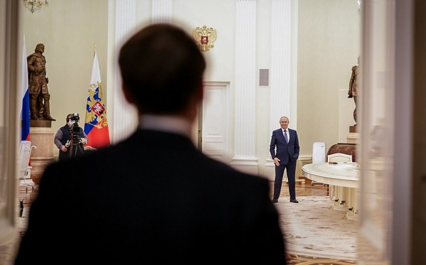 "Rusiya-NATO hərbi münaqişəsi baş verərsə, qalib olmayacaq"-Putin Makronla görüşüb
